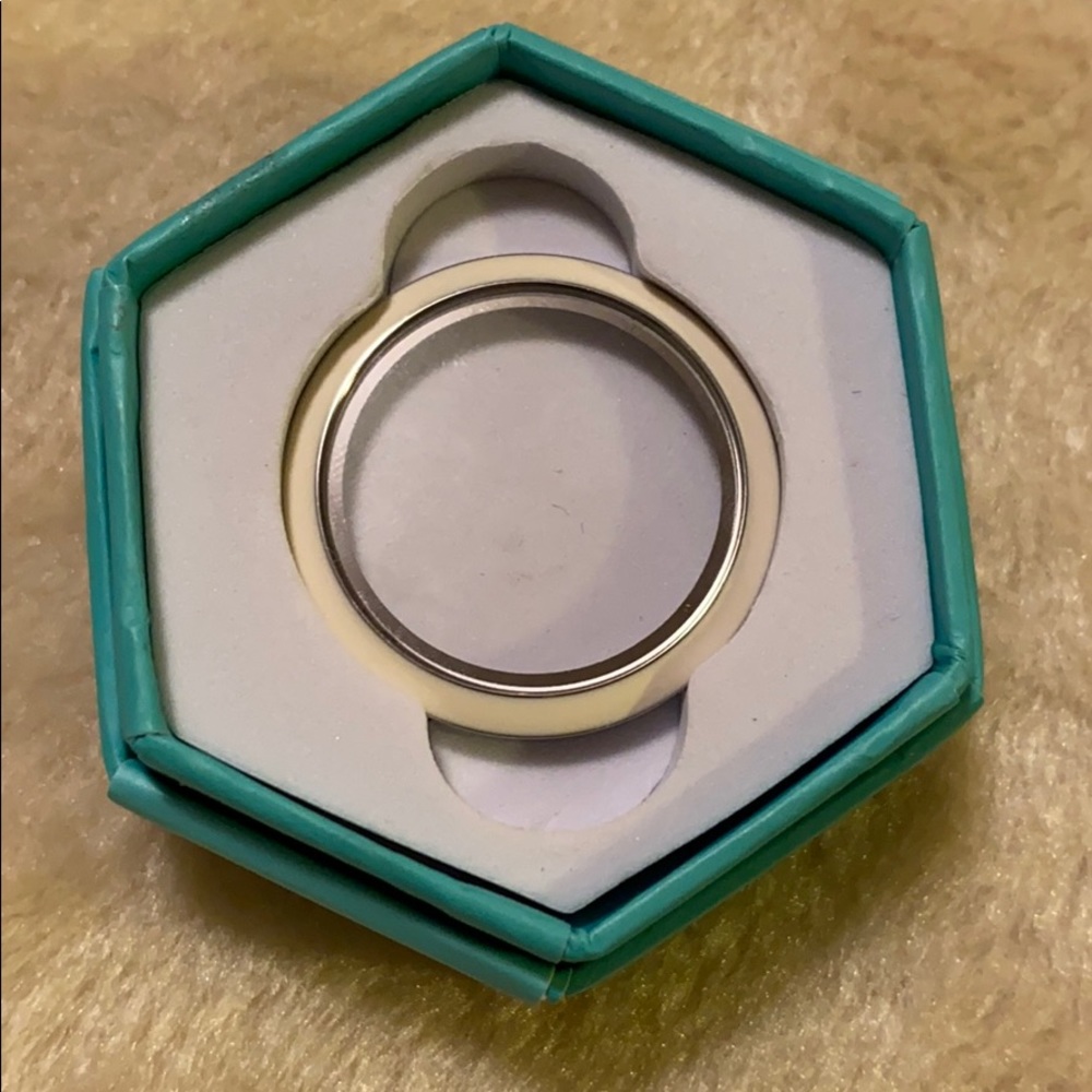 Large Living Locket White Enamel Face